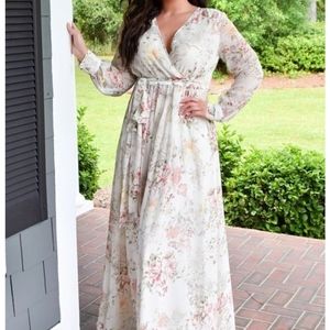 Premier Amour Floral Maxi Dress Size 14